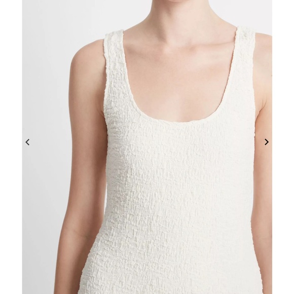 Vince Smocked Square-Neck Tank Dress - Picture 2 of 4